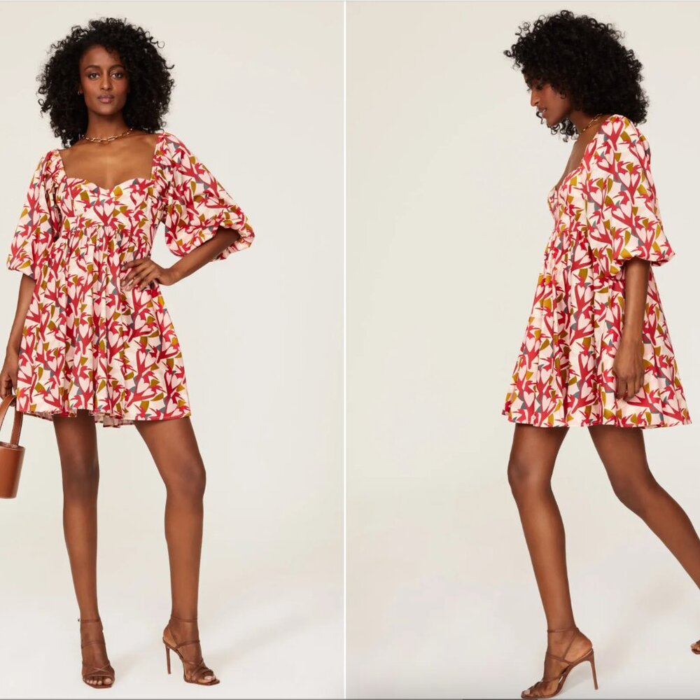 Slate and Willow Bustier Puff Sleeve Dress Size 6